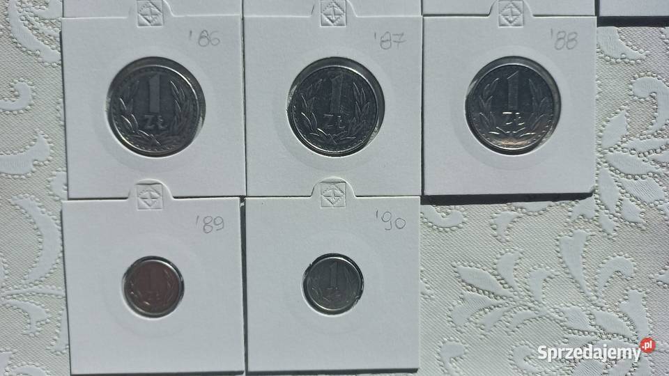 1 złoty PRL wszystkie roczniki aluminiowe Trzebinia