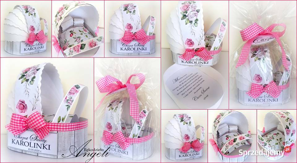 Kartka z pudełkiem na Chrzest Personalizowane Połomia sprzedam