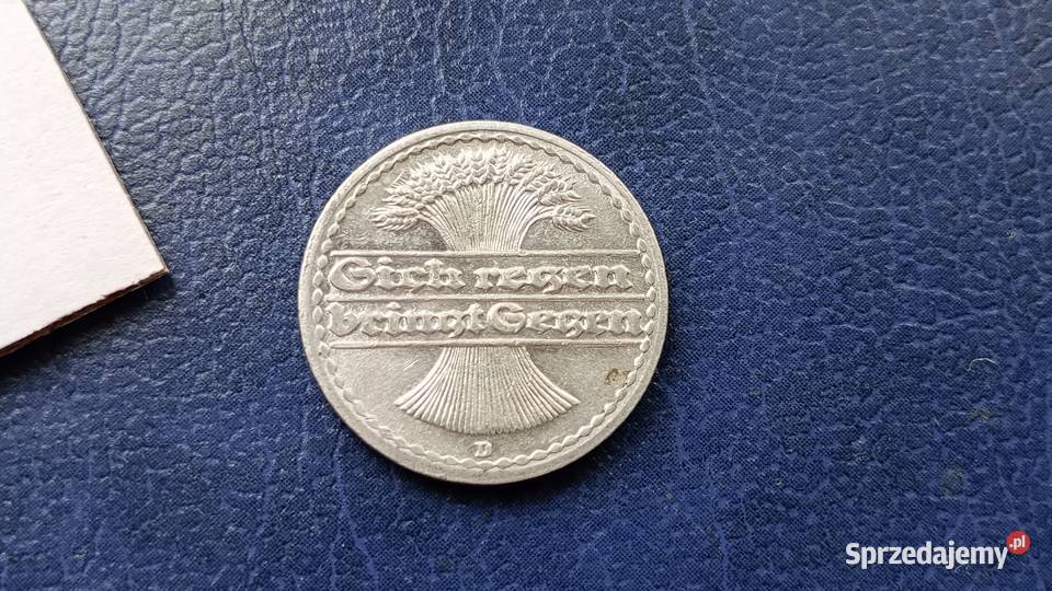 Stare monety 50 fenig 1921 D Niemcy Lesko sprzedam