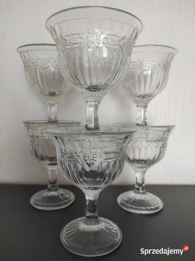 Kielichy puchary stare szkło Ząbkowice PRL Nowe podlaskie Białystok sprzedam