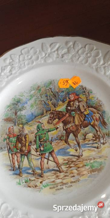 Talerz MADDOK England Scenki Robin Hood Reliefy Gdańsk