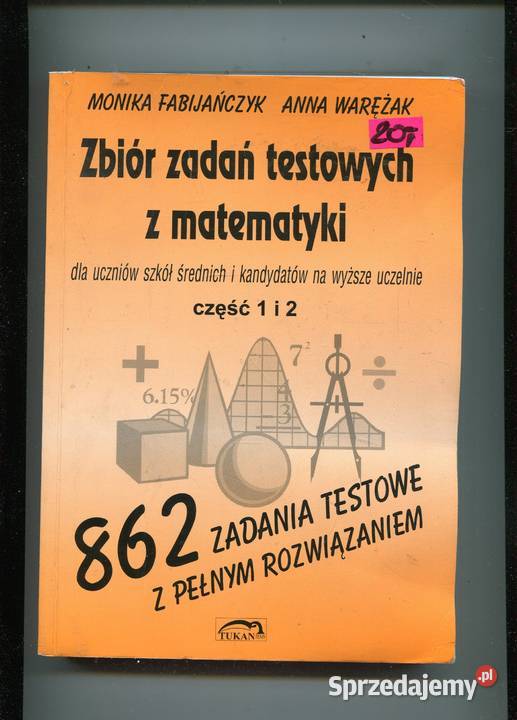 Zbiór zadań testowych z matematyki cz12 zachodniopomorskie Szczecin sprzedam