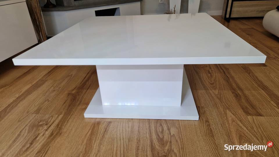 Stolik kawowy biały połysk 90x90x40 Kalisz