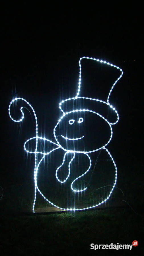 Bałwan duży ozdoba świąteczna LED 2D