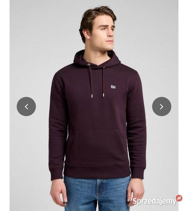 Bluza LEE plain hoodie deep wine Bluzki i koszule łódzkie Podkałek