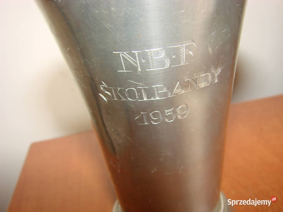 Svenskt tenn cynowy kubek nagrodowy 1959 r Pruszcz Gdański sprzedam