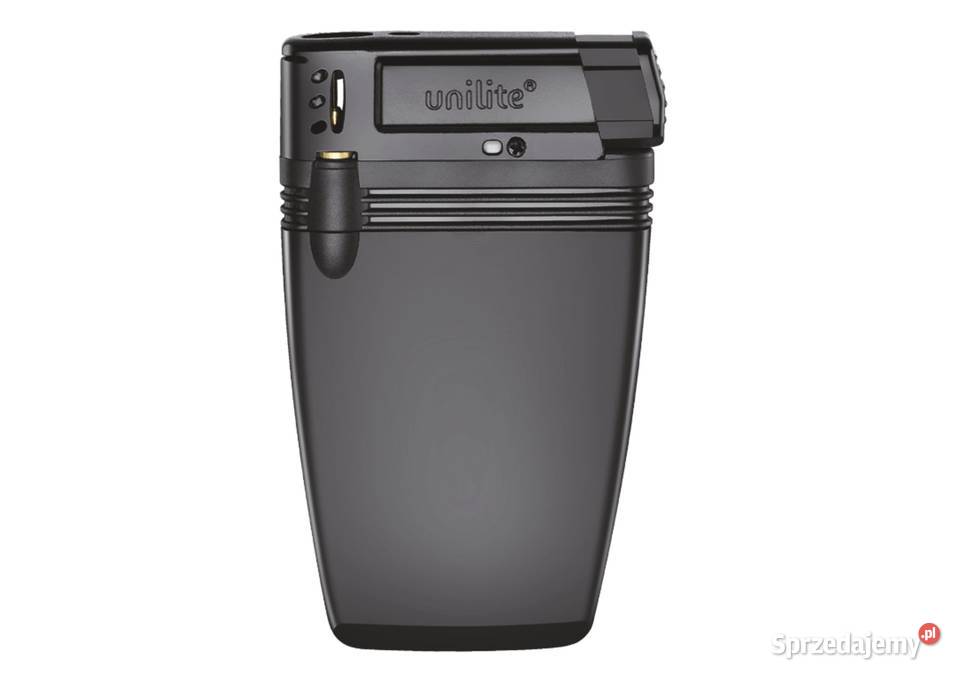 Plaska zapalniczka z grawerem logo czarna 100