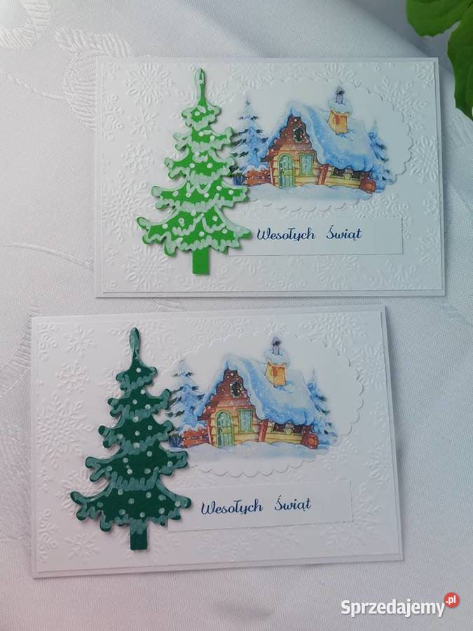 Ręcznie robione kartki na Boże Narodzenie MIX