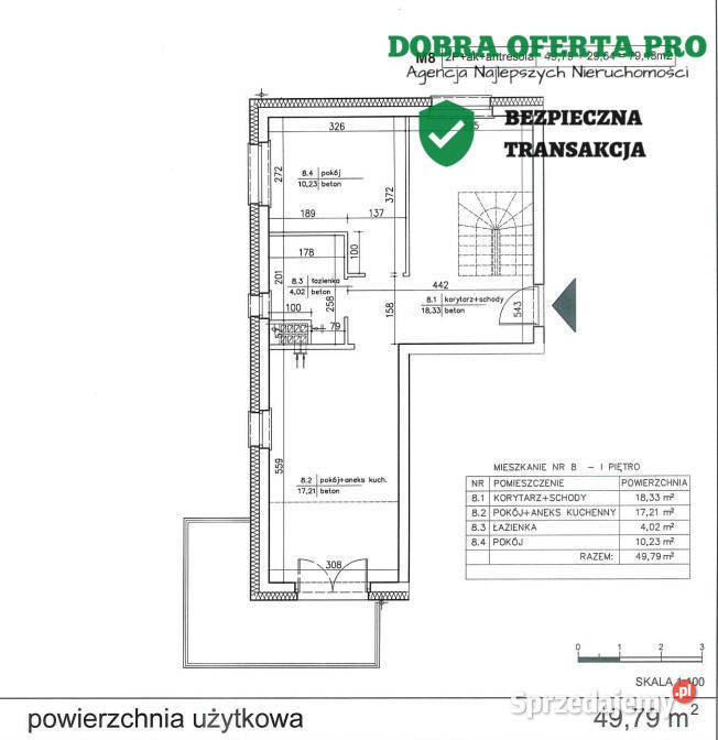 Dwupoziomowe 58 m Zawackiej Sprzedaż Gdańsk