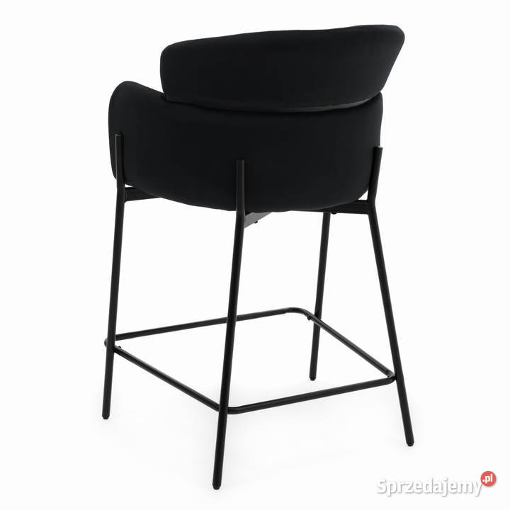 Hoker Tapicerowany Bolznao Czarny Wysyłka 24H