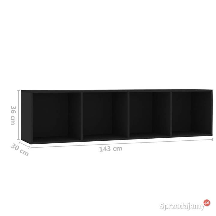 Regał na książkiszafka TV czarny 143x30x36 Warszawa