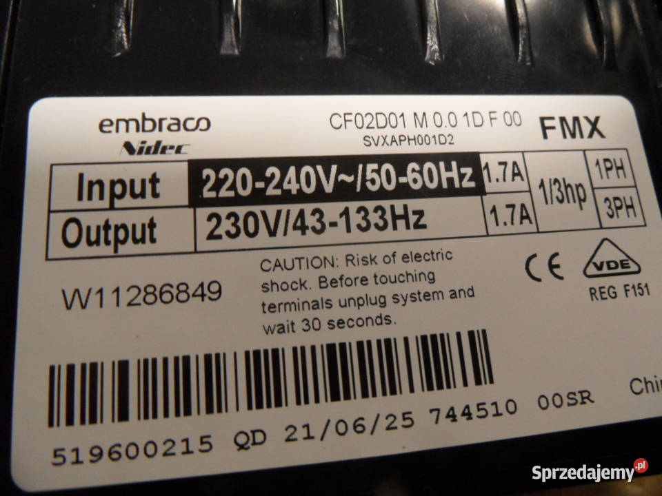 modul sprzezarki Embraco W11286849 Strawczyn sprzedam