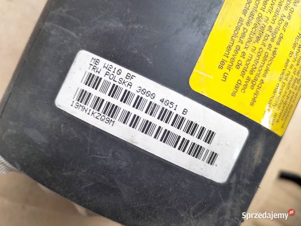 Mercedes W210 W 210 00067190B PODUSZKA Poduszki powietrzne Kamień-Kolonia