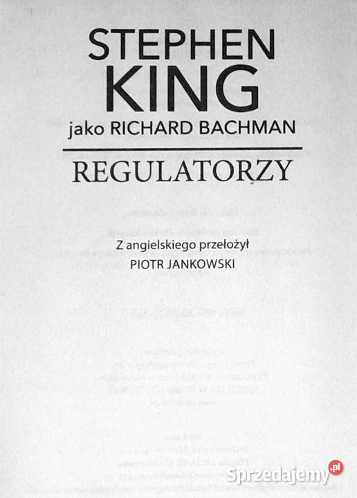 Regulatorzy Stephen King Pozostałe lubelskie