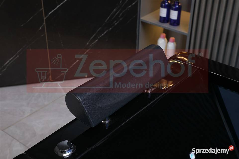 Czarna wanna z hydromasażem BC607 Schwarz Grabówka