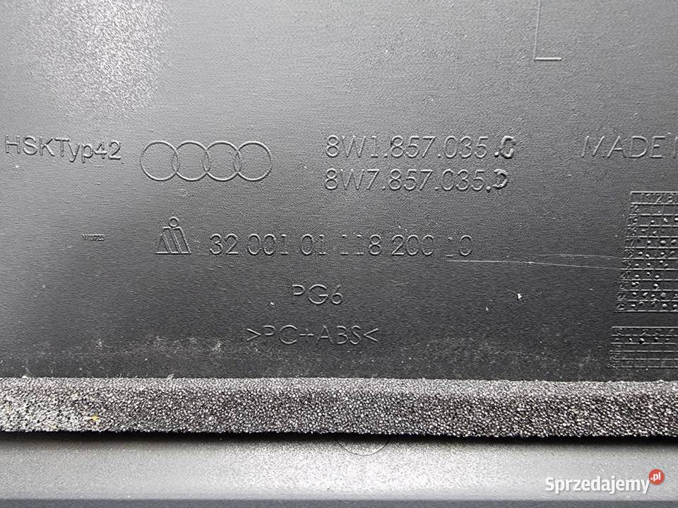 SCHOWEK AUDI A4 B9 QUATTRO 8W1864044 8W1857035C osobowe Lipno
