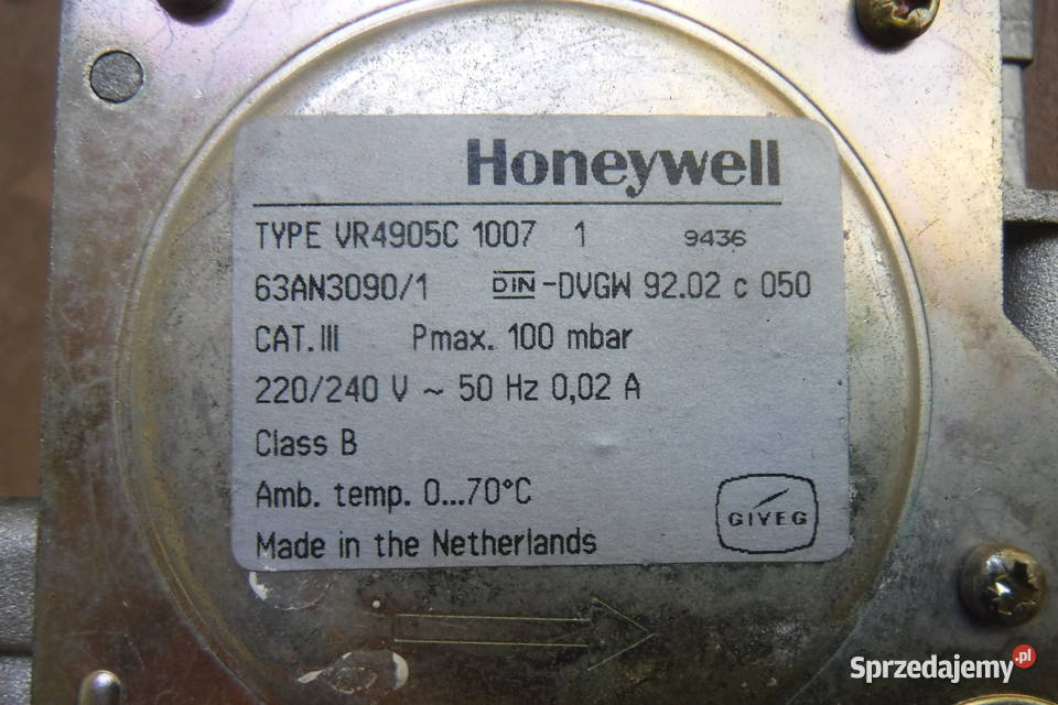 Honeywell VR4905C 1007 1 blok regulacji gazu Otwock sprzedam