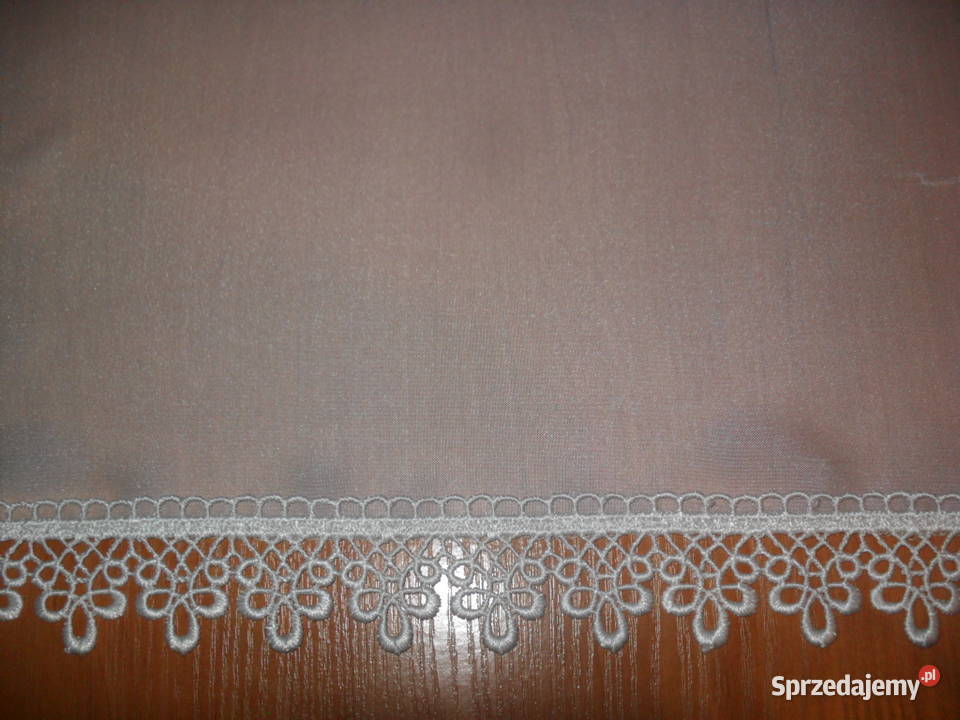 firana kremowa z gipiurą krótka gotowa inny kolor Wystrój okien Wrocław