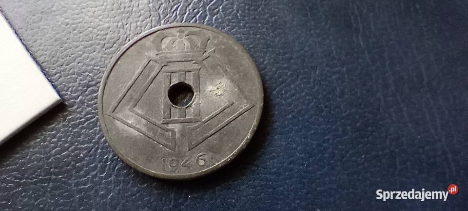 Stare monety 25 cent 1946 Belgia podkarpackie Lesko
