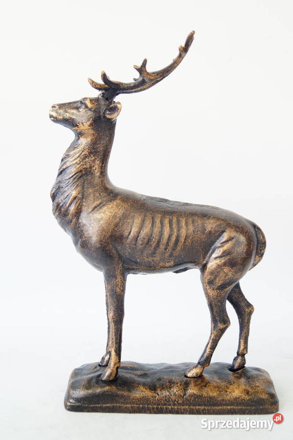 JELEŃ Jelonek figura myśliwego żeliwna dekoracja Gizałki