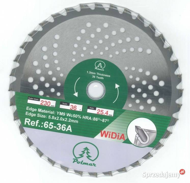 Tarcza Tnąca WiDiA do Kosy Polmar 230mm 36 Zębów Ostrołęka