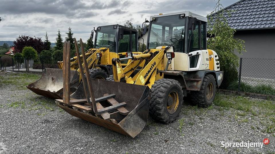 Ładowarka Komatsu Wa75 z wagą elektroniczna Maszyny budowlane podkarpackie
