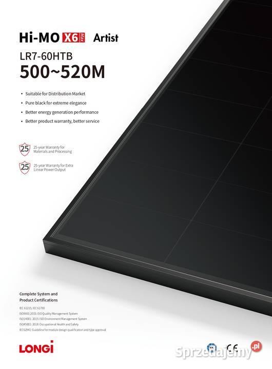 Panele Fotowoltaiczne Longi Solar 500W Lublin
