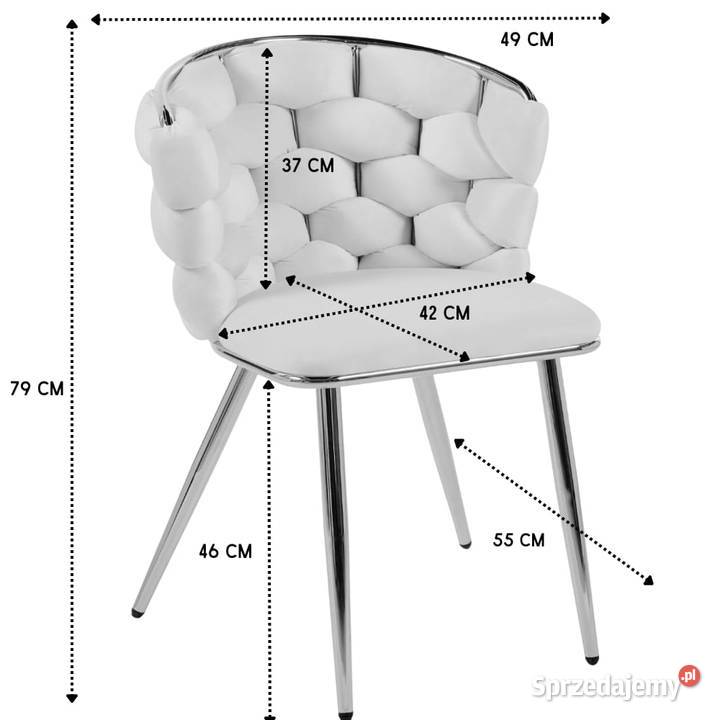 Krzesło jasnoczarne Glamour Nowojorskie Prima Golkowice