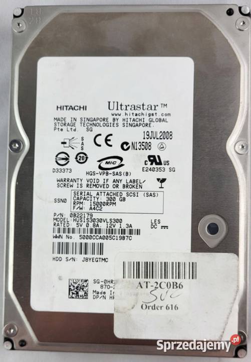 HITACHI UltraStar 15K300 300GB 15K 16MB SAS1 35 mazowieckie Warszawa