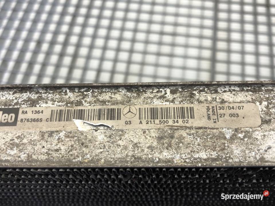 CHŁODNICA WODY MERCEDES C219 30 224 A2115003402