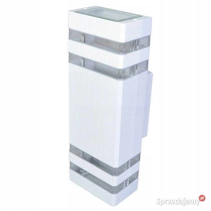 Lampa elewacyjna zewnętrzna kinkiet LED biała Książ Wielkopolski