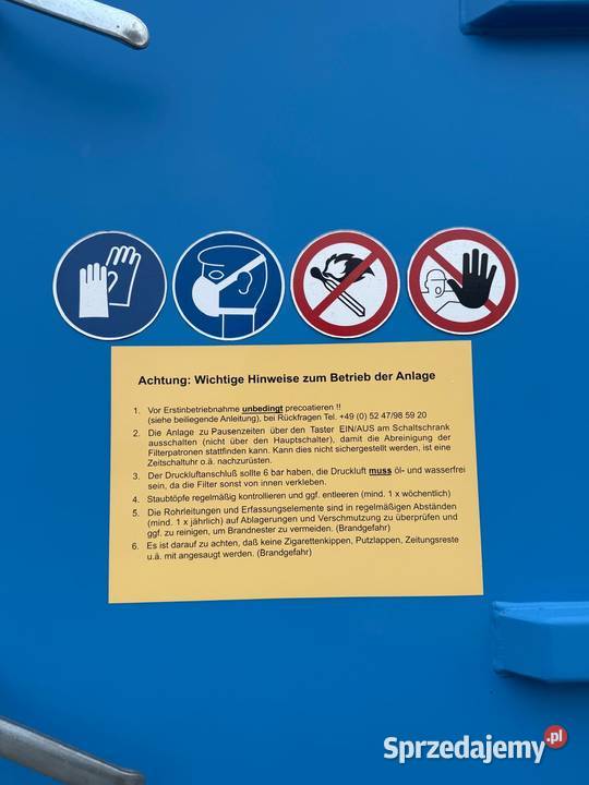 Odciąg pyłu wyciąg dymu spawalniczego filtr Zdziechowice