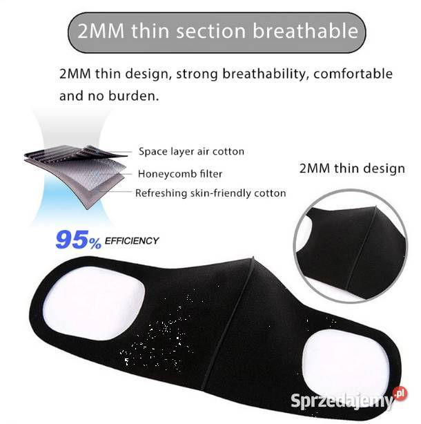 MASKA Maseczka na twarz 1 1 warstwa na rower Białystok sprzedam