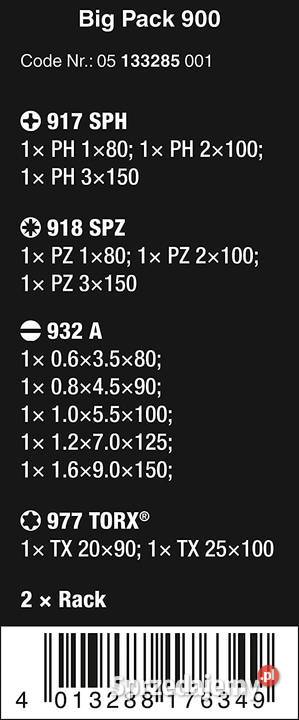 Wera Big Pack 900 wkrętaki do pobijania 13 Pleszew sprzedam