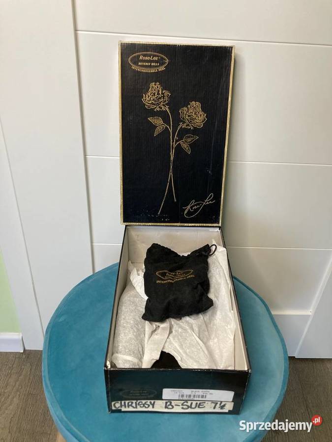 Nowe czarne klasyczne zamszowe buty szpilki Rose inna Nisko