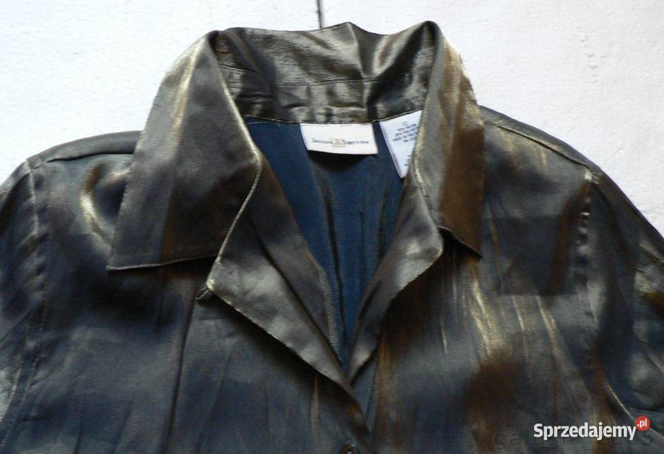 Jaclyn Smith złota zieleńcudna koszulowa bluzka