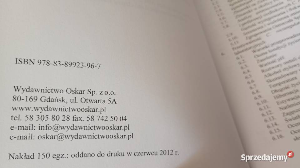 Małżoraczki Candona rectangulata Alm 1914 jako biologia Podręczniki Gdańsk sprzedam