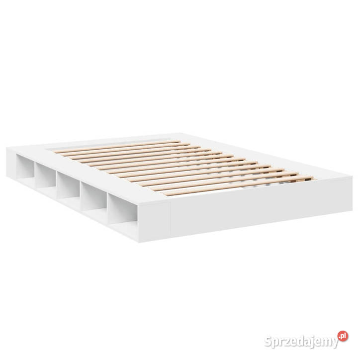 Rama łóżka biała materiał drewnopochodny 140x200 Warszawa