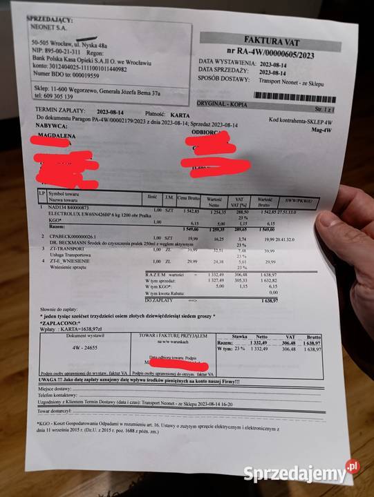 Pralka Electrolux 6 1200 obr Slim warmińsko-mazurskie Węgorzewo