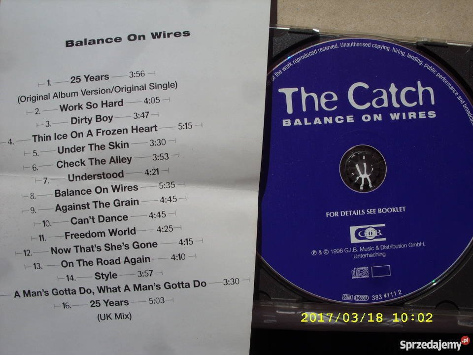Techno CD THE CATCHBALANCE ONE WIRES dolnośląskie Wołów