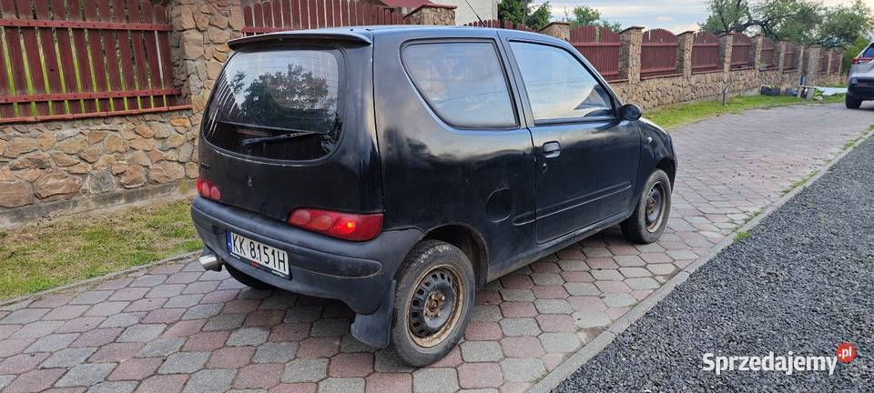 Fiat Seicento 11 benzyna 2002r czarny Van nowy Seicento małopolskie Kraków