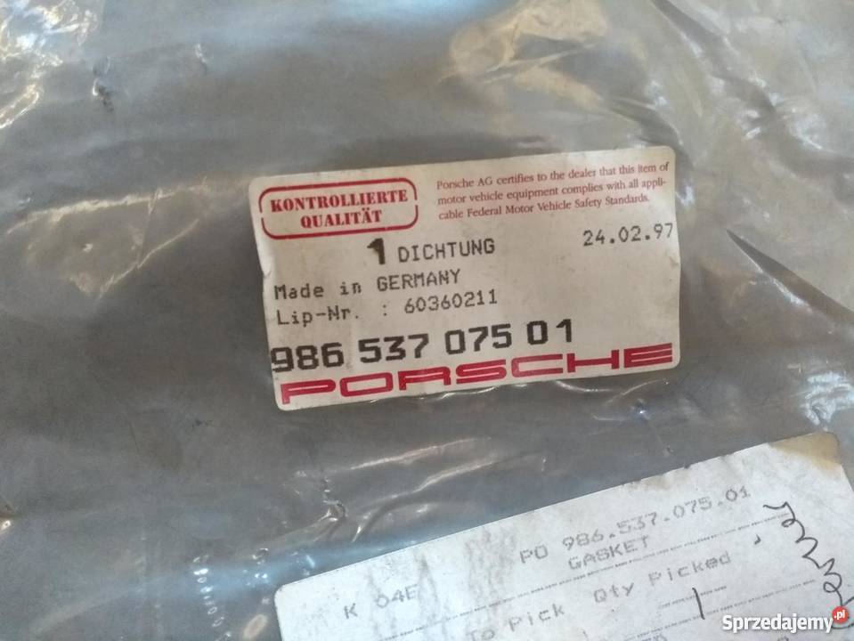 PORSCHE 986 Boxster Cabrio uszczelka drzwi części blacharskie