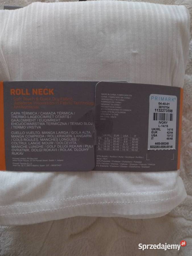 4244 Termoaktywny cienki golf z Londynu NOWY Kraków