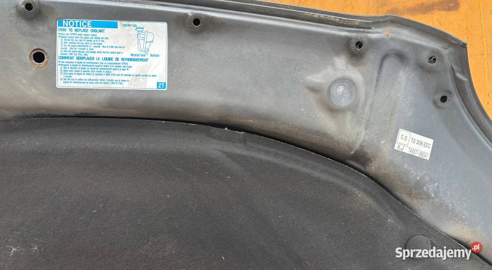 TOYOTA AVENSIS T25 MASKA kod lakier 1F6 mazowieckie Radom
