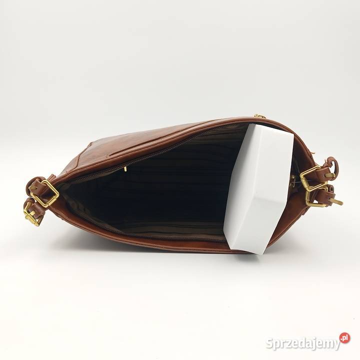 Torebka skórzana na ramie Vintage brąz Zawiercie sprzedam