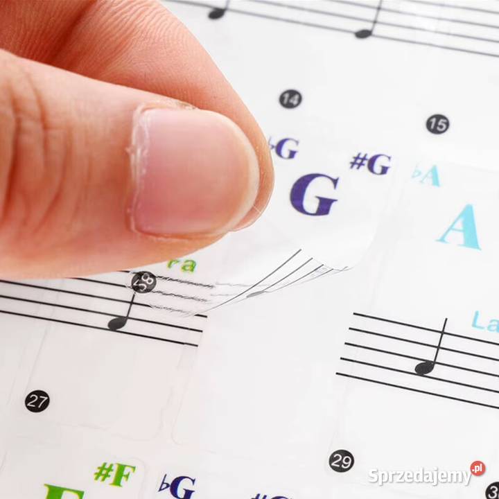 Naklejki na klawisze do nauki grania PIANINO Płock