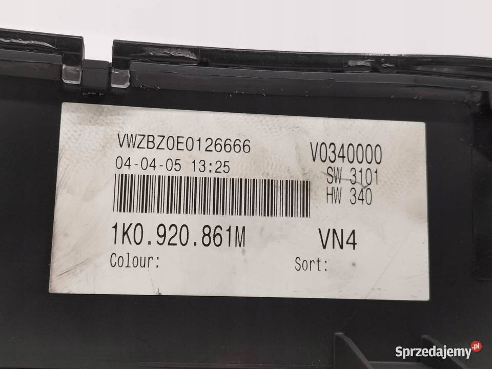 LICZNIK 1K0920861M 20 TDI VW Volkswagen Golf V