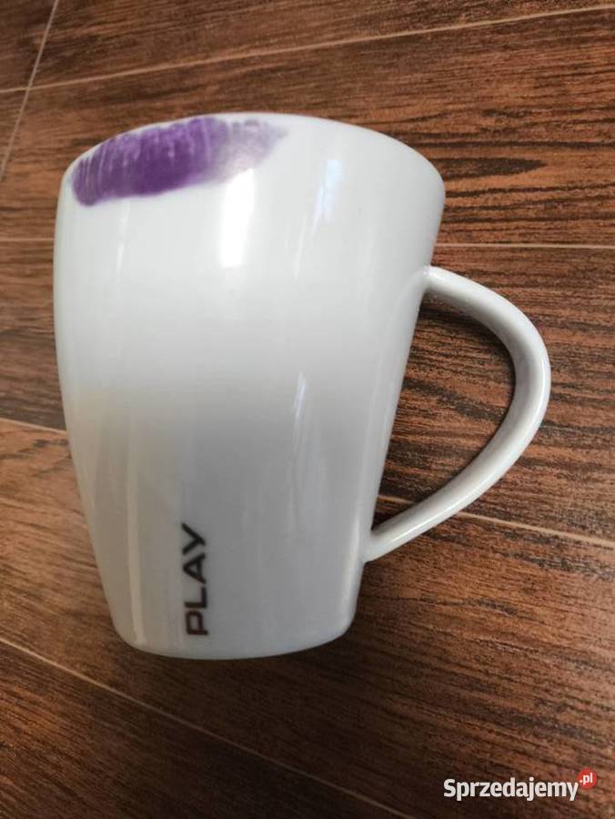 Filiżanka Kubek porcelanowy sygnowany Play 9 biały Gliwice sprzedam