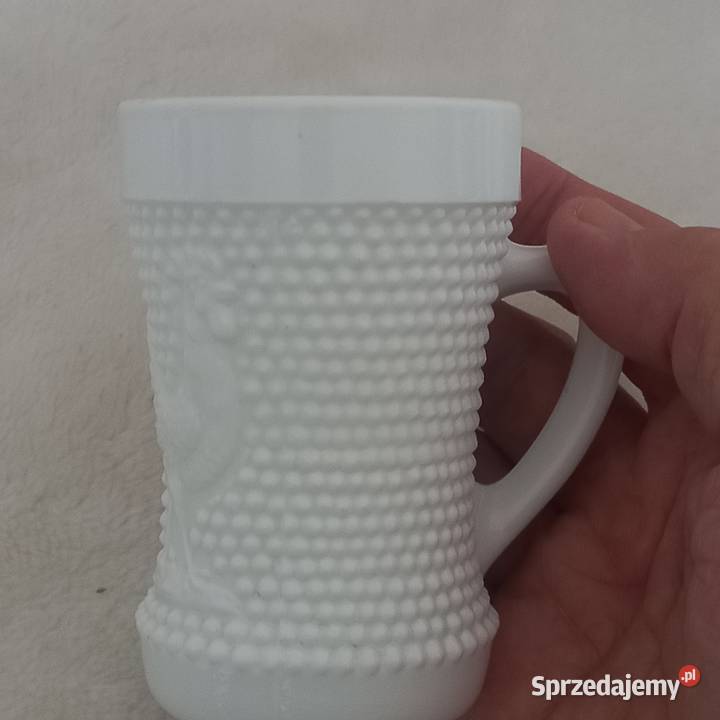 Kubek ze szkła mlecznego Kogut Kubki Zastawa stołowa Toruń sprzedam