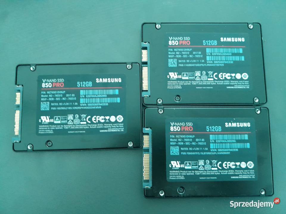 Dysk twardy Samsung 850 PRO 512GB SATA 25 SSD Wieliczka